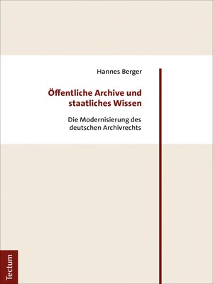 cover image of Öffentliche Archive und staatliches Wissen